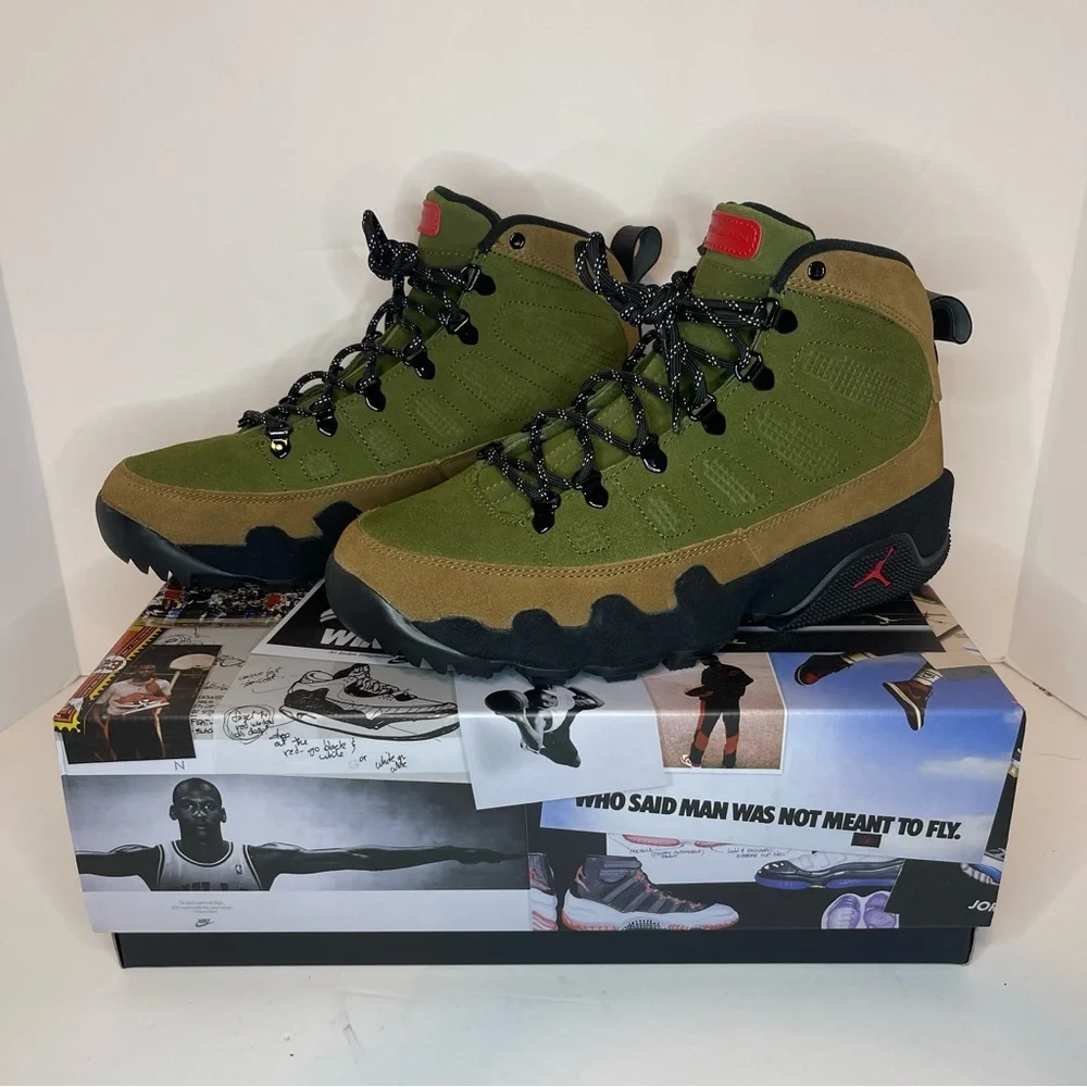 Nike Air Jordan 9 Retro Boot NRG Beef & Broccoli AR4491-200 Men’s Size 9.5 - Picture 2 of 11